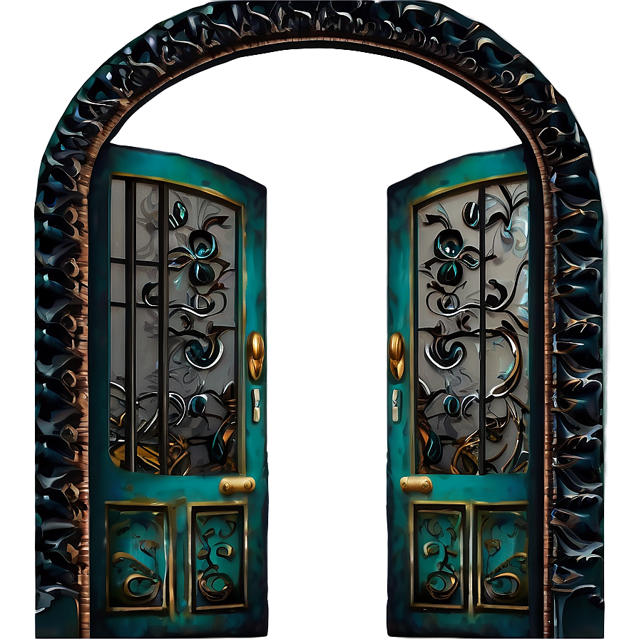 Hand-painted Artistic Door Png 21