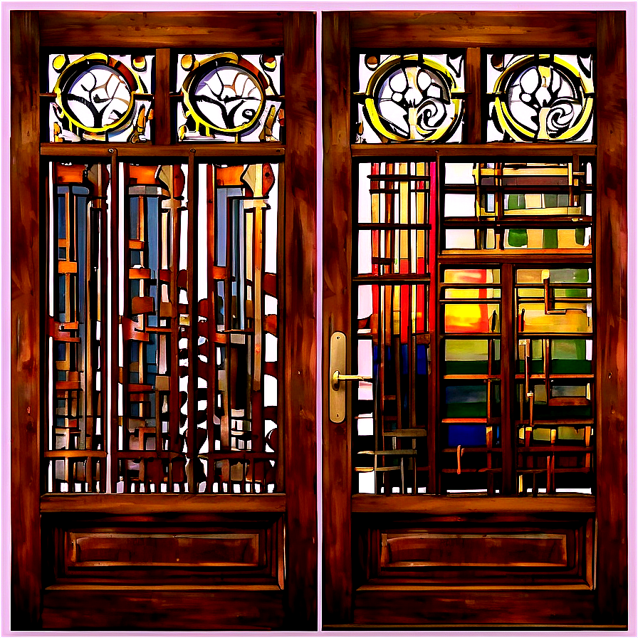 Hand-painted Artistic Door Png 47