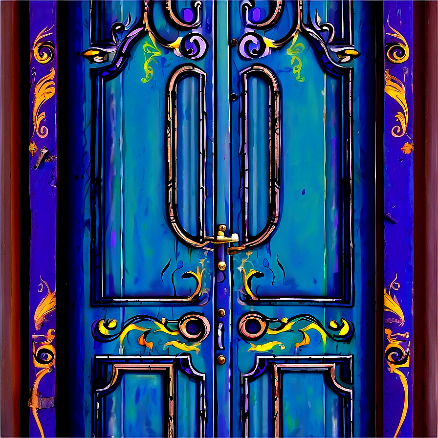 Hand-painted Artistic Door Png Ibi