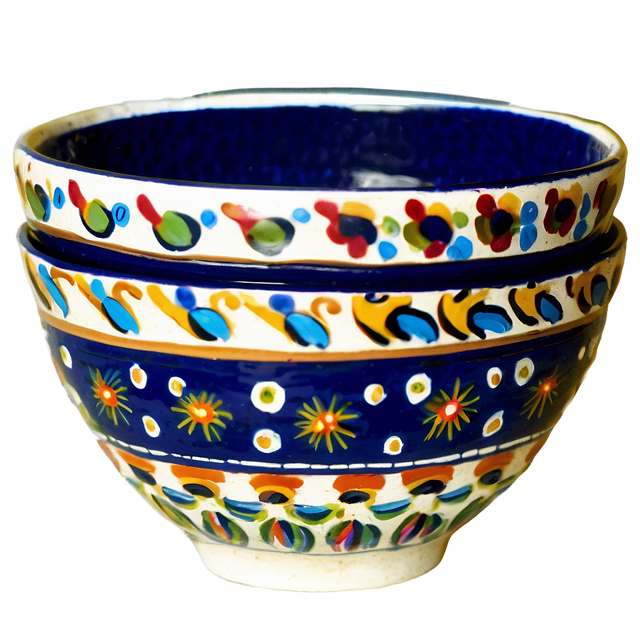 Hand-painted Clay Bowls Png Nle42