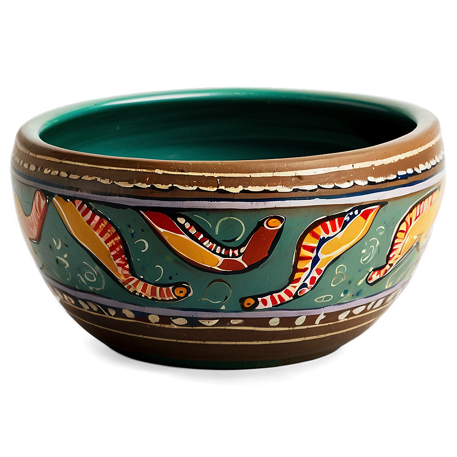 Hand-painted Clay Bowls Png Yul70