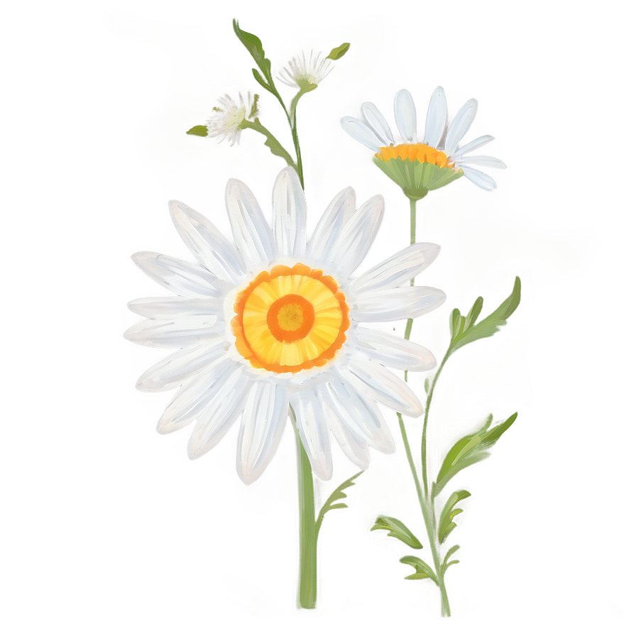 Hand Painted Daisies Png 06122024