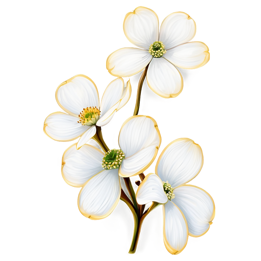 Hand Painted Dogwood Png Ftw