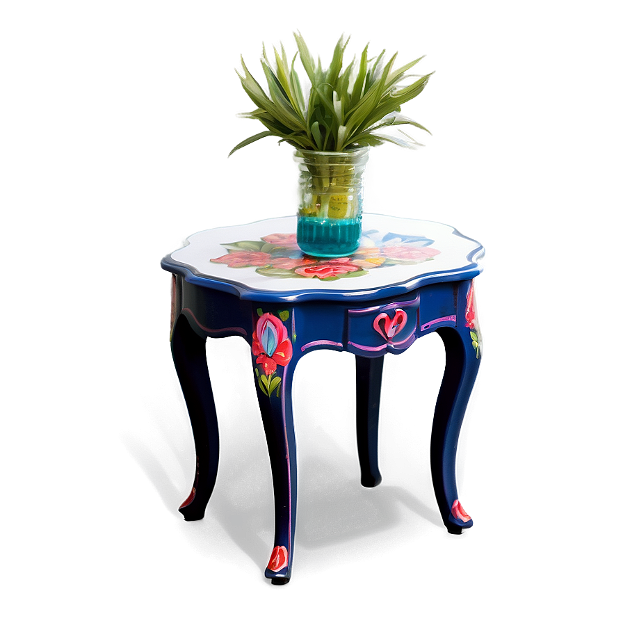 Hand-painted End Table Png Yxw75