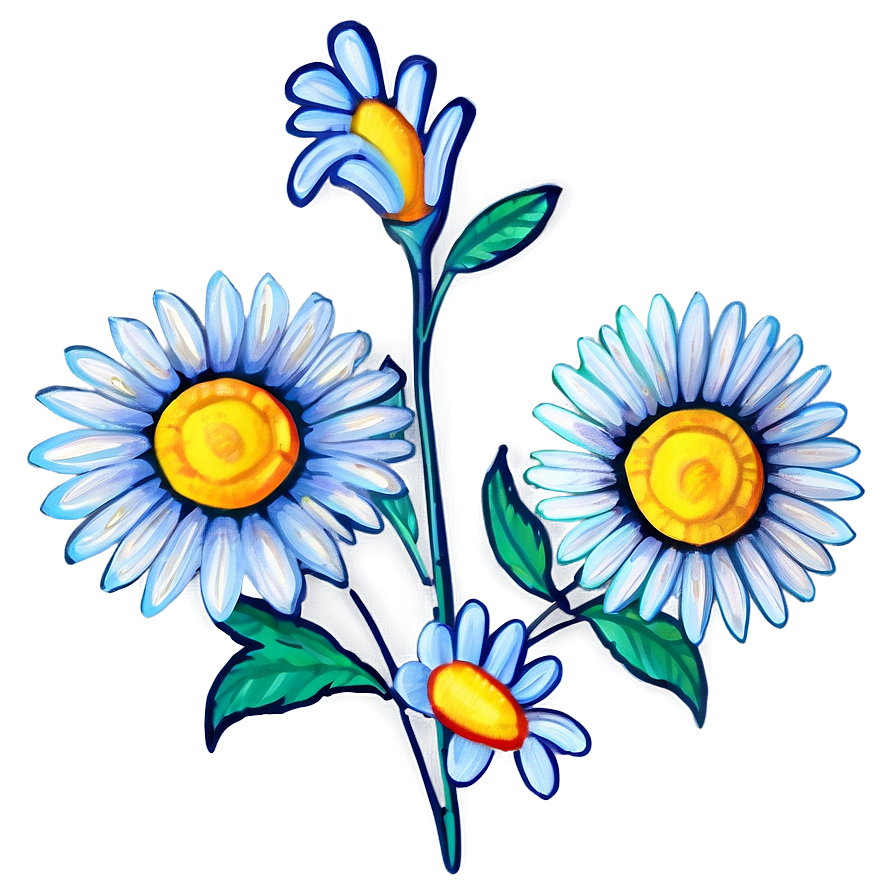 Hand Painted Indie Flower Png Qrk99