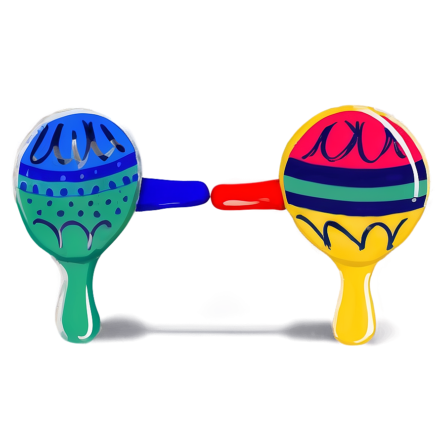 Hand-painted Maraca Png 06122024