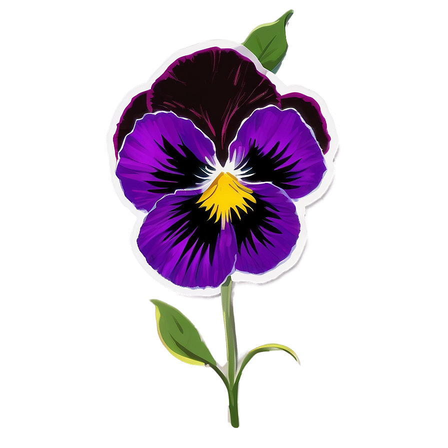 Hand Painted Pansy Png Kgs