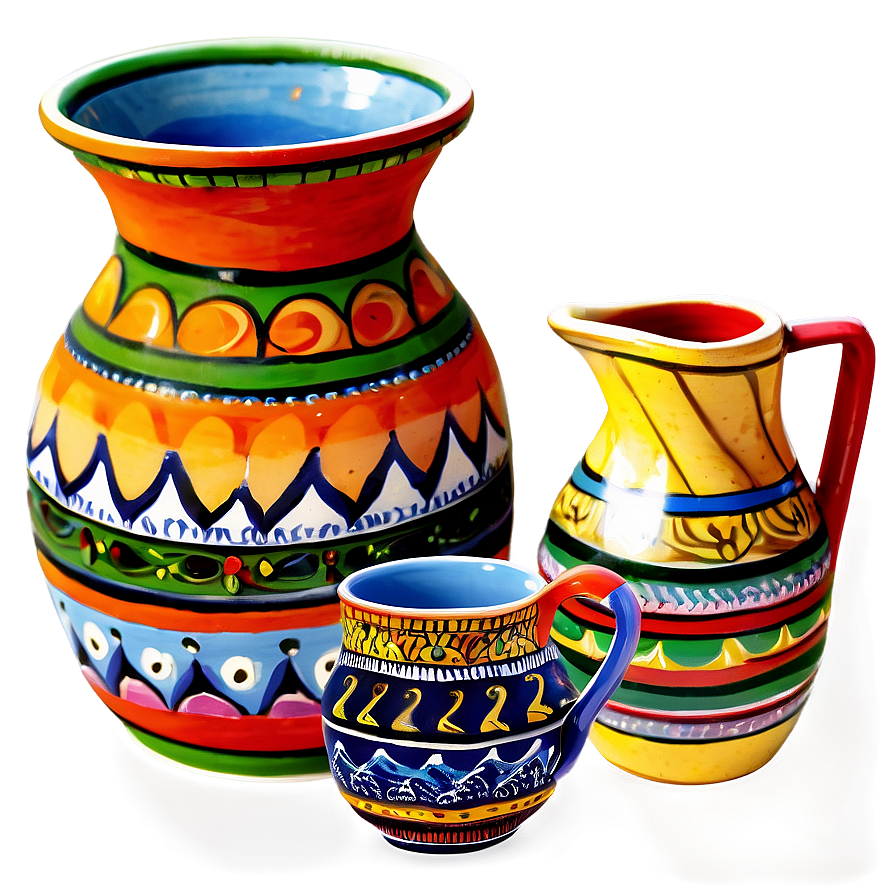 Hand-painted Pottery Png Odo