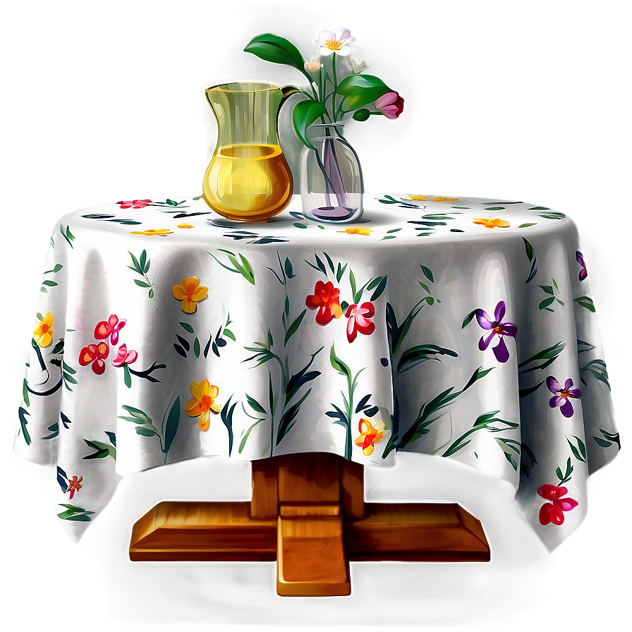 Hand Painted Table Cloth Png 06292024