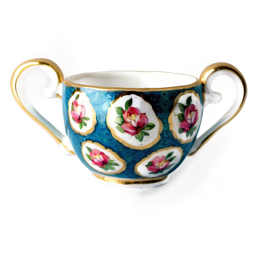 Hand Painted Tea Cup Png Kbj