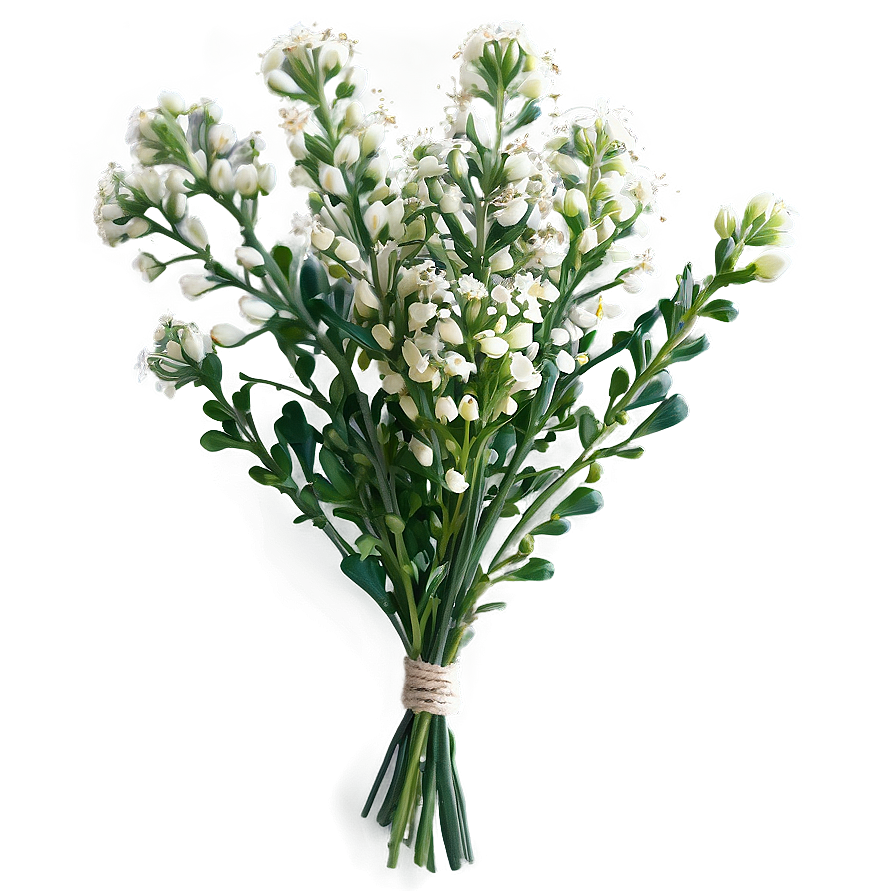 Hand-tied Baby's Breath Bunch Png 06212024