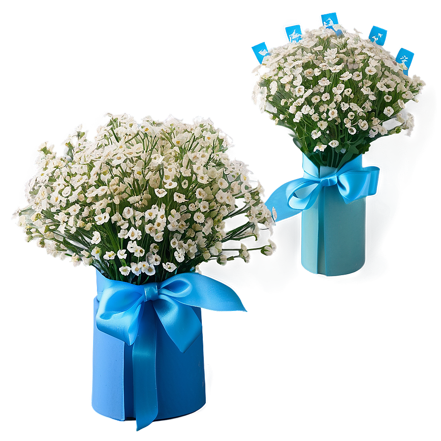 Hand-tied Baby's Breath Bunch Png Any