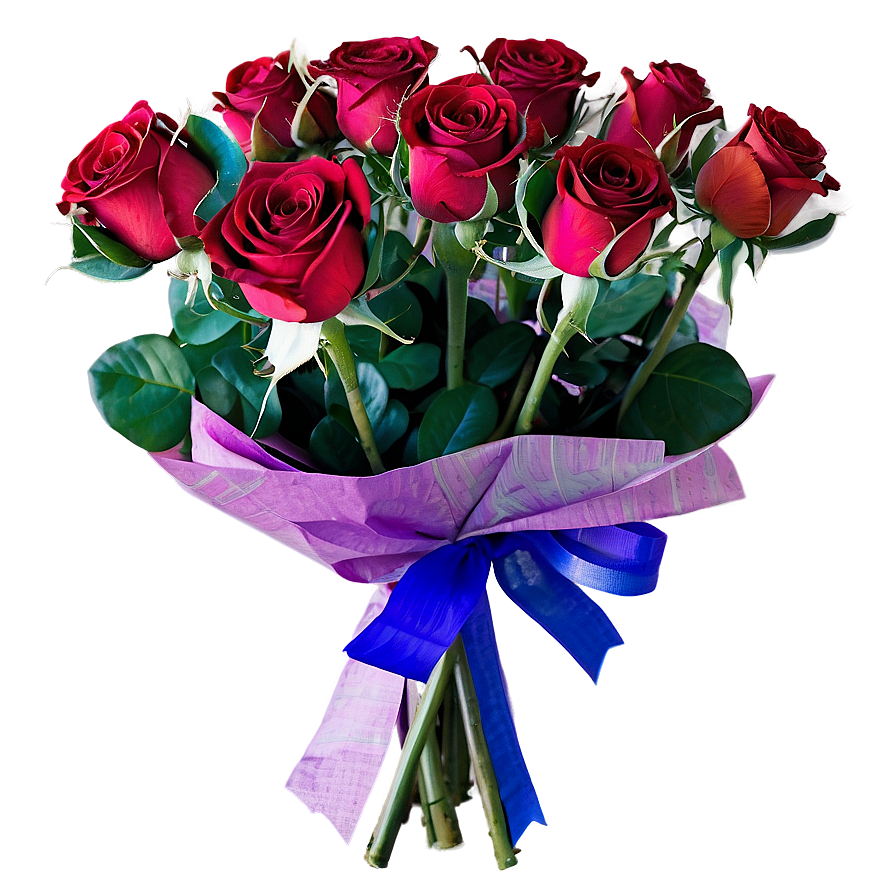 Hand-tied Roses Bouquet Png 06212024