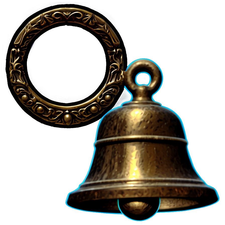 Handcrafted Bronze Bell Png Hlq