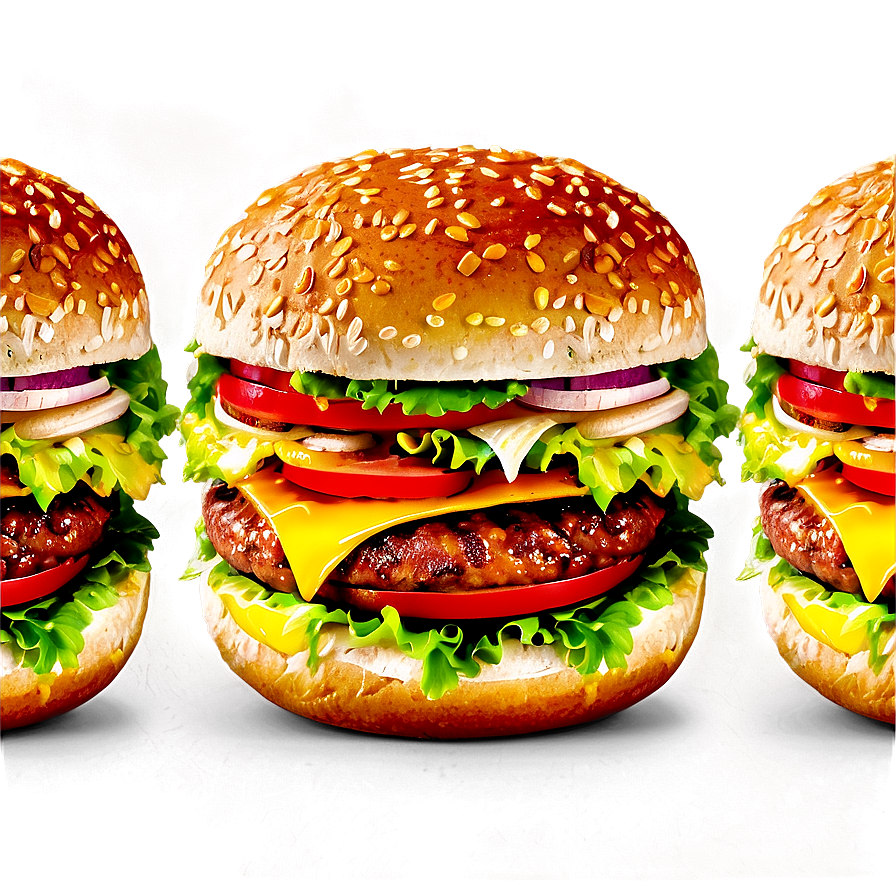 Handcrafted Cheeseburger Art Png 16