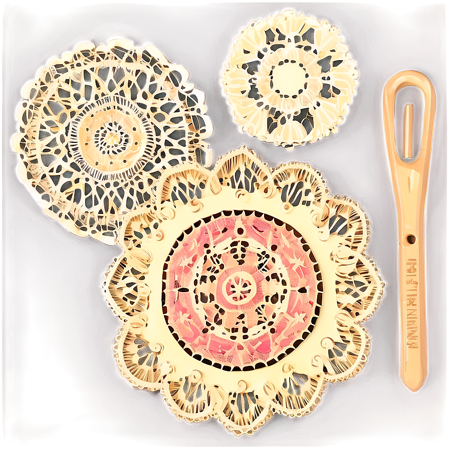 Handcrafted Doily Selection Png 06122024