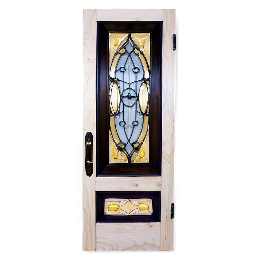 Handcrafted Door With Glass Png 50