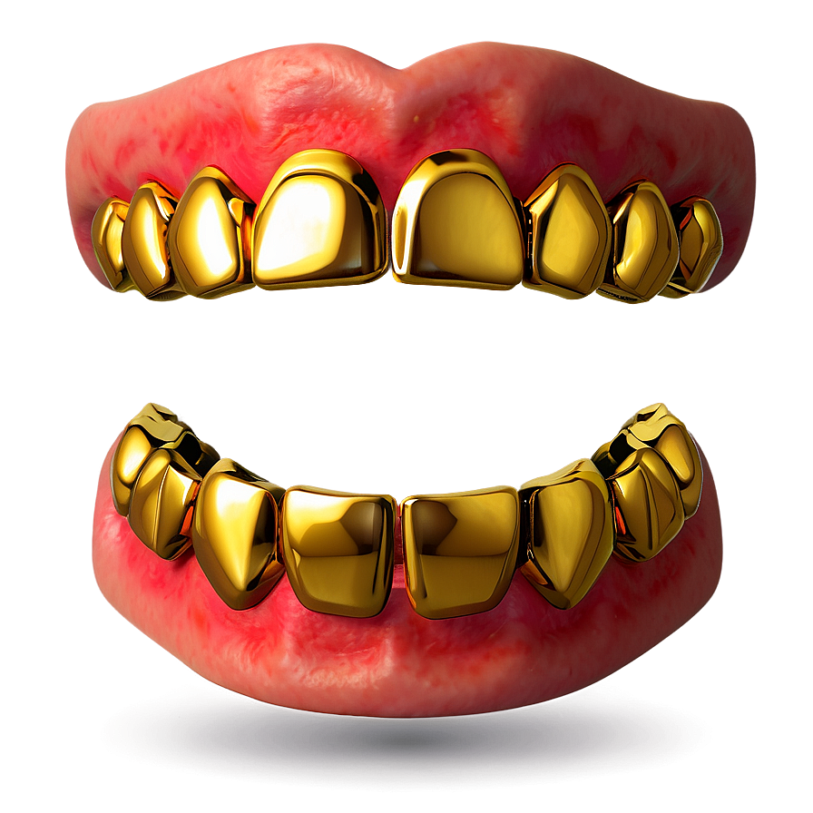 Handcrafted Gold Grillz Png 06282024