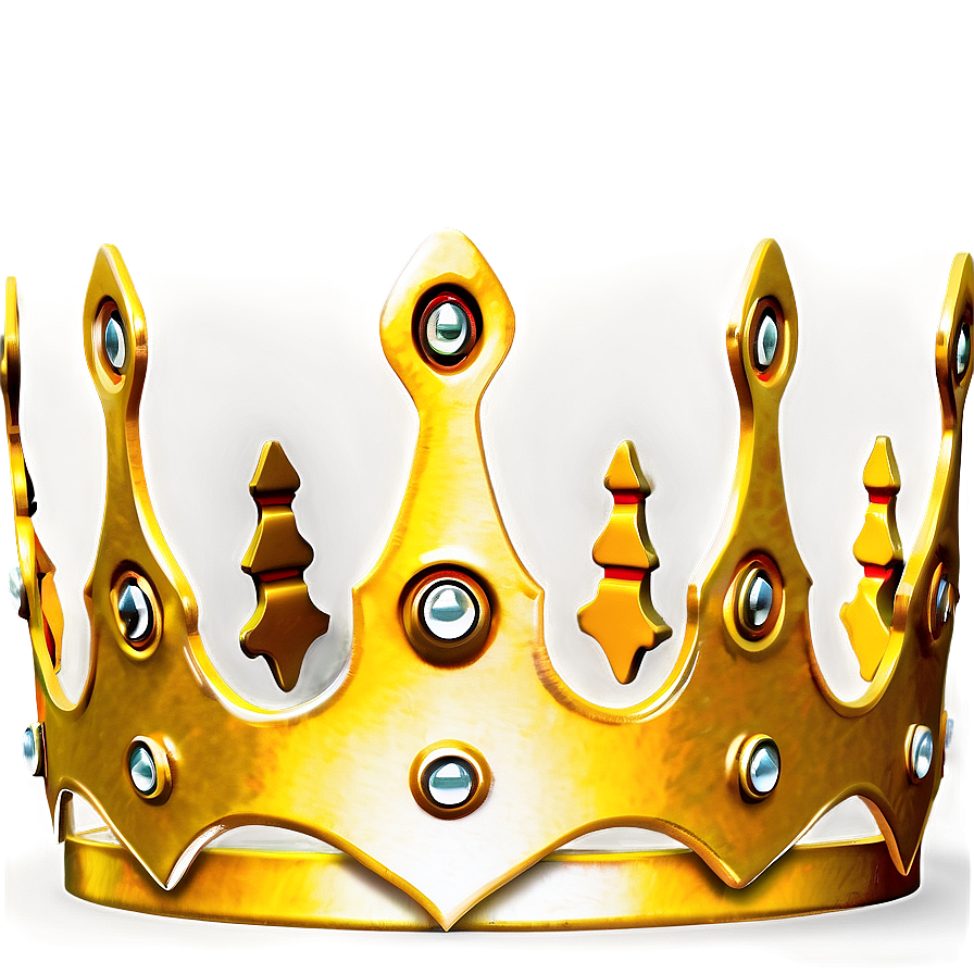 Handcrafted Golden Crown Png 06282024