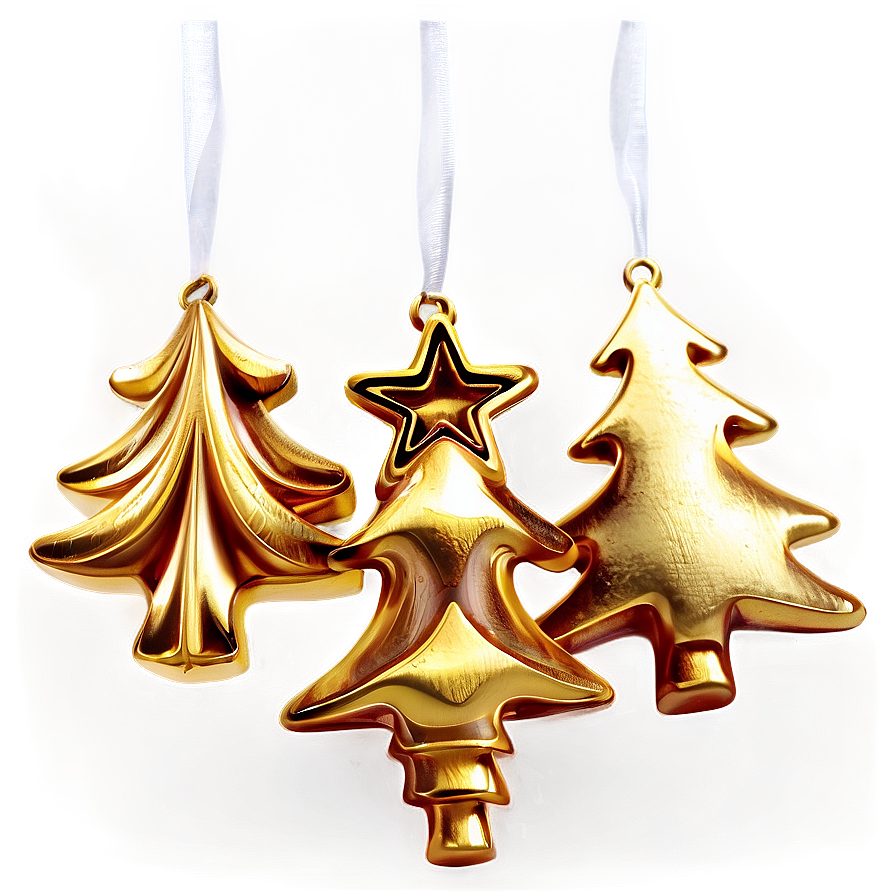 Handmade Gold Christmas Tree Decorations Png Uwv15