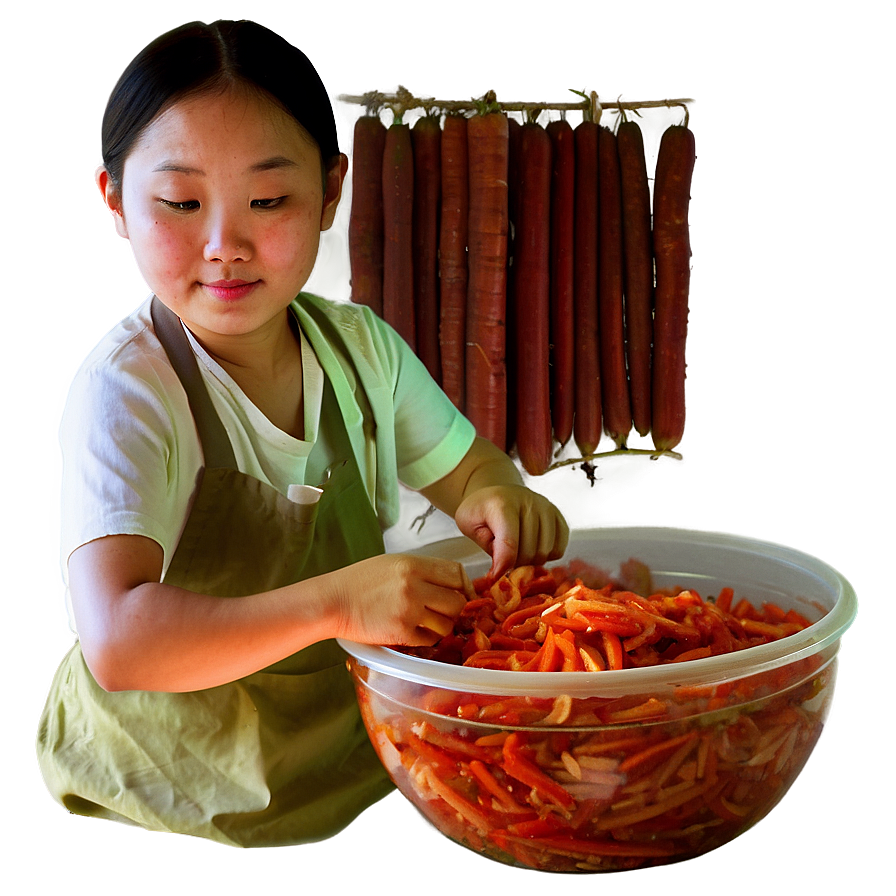 Handmade Kimchi Preparation Png Sgy