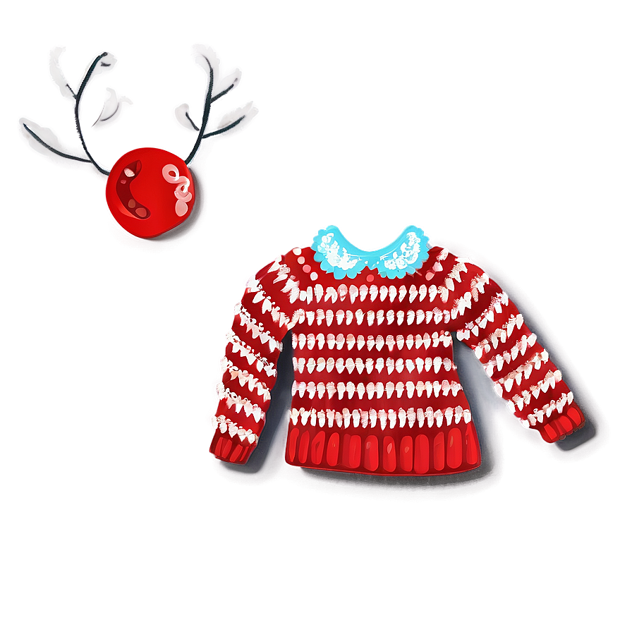 Handmade Red Sweather Png 06292024