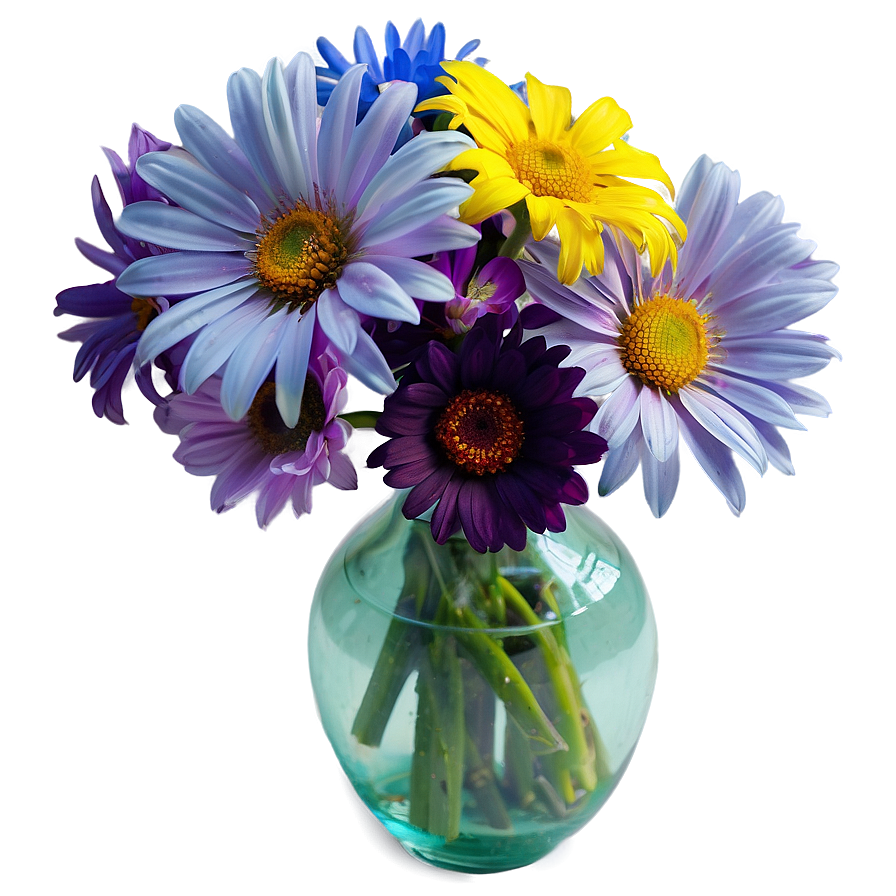 Handpicked Flowers In Vase Png Wsj38