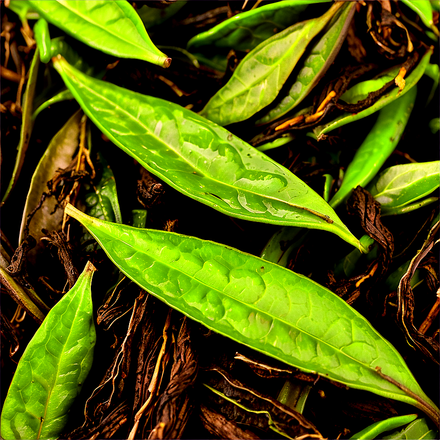 Handpicked Green Tea Leaves Png Hpf37