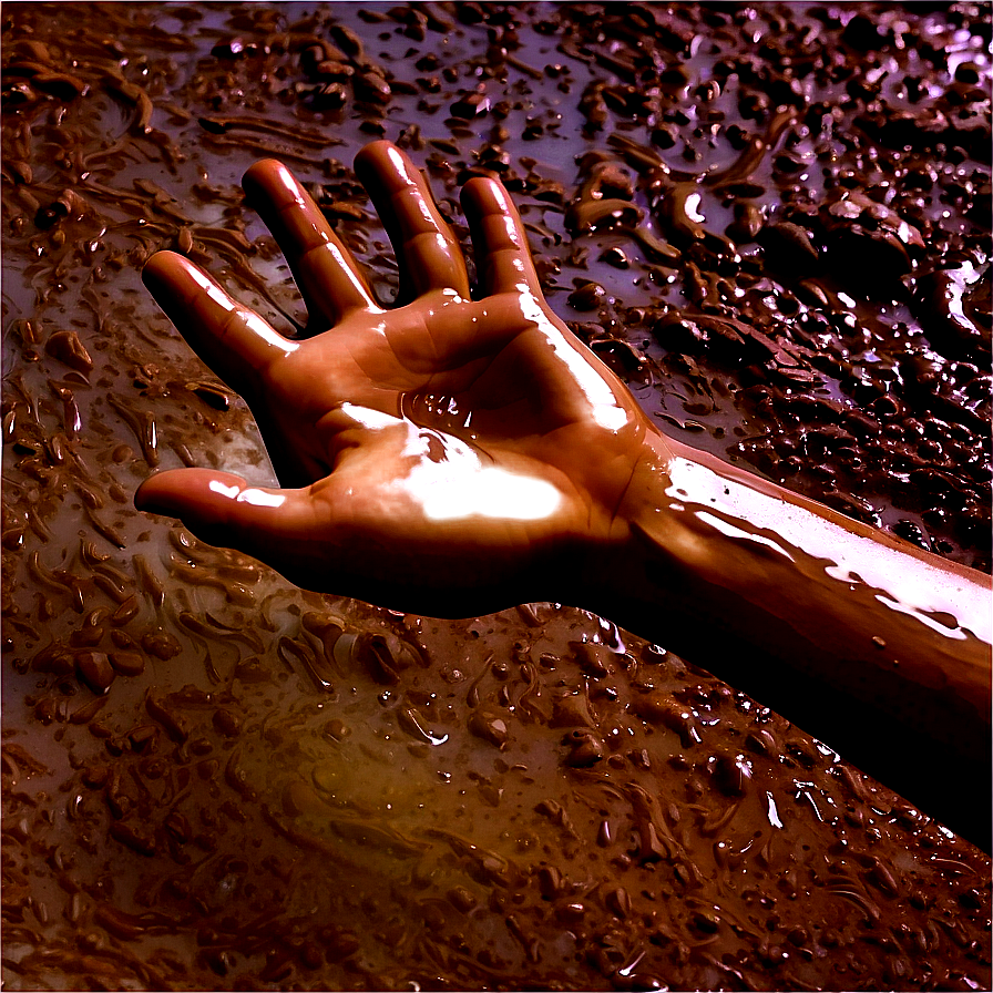 Handprint In Wet Mud Png 06242024