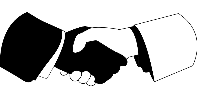 Handshake Icon Blackand White