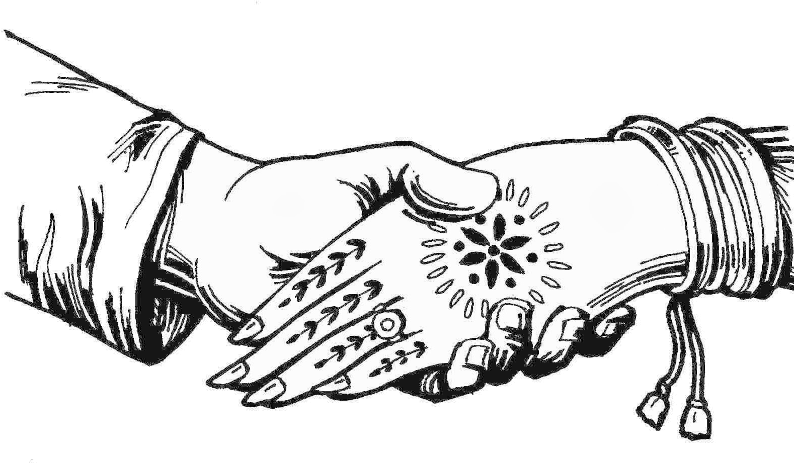 Handshake Vintage Clipart