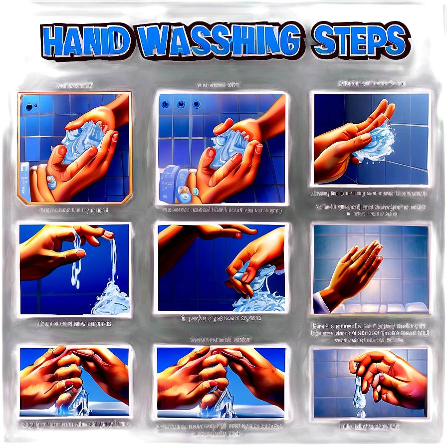 Handwashing Steps Guide Png Oto