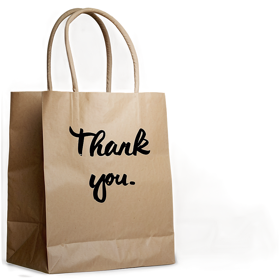 Handwritten Thank You Bag Png Odo