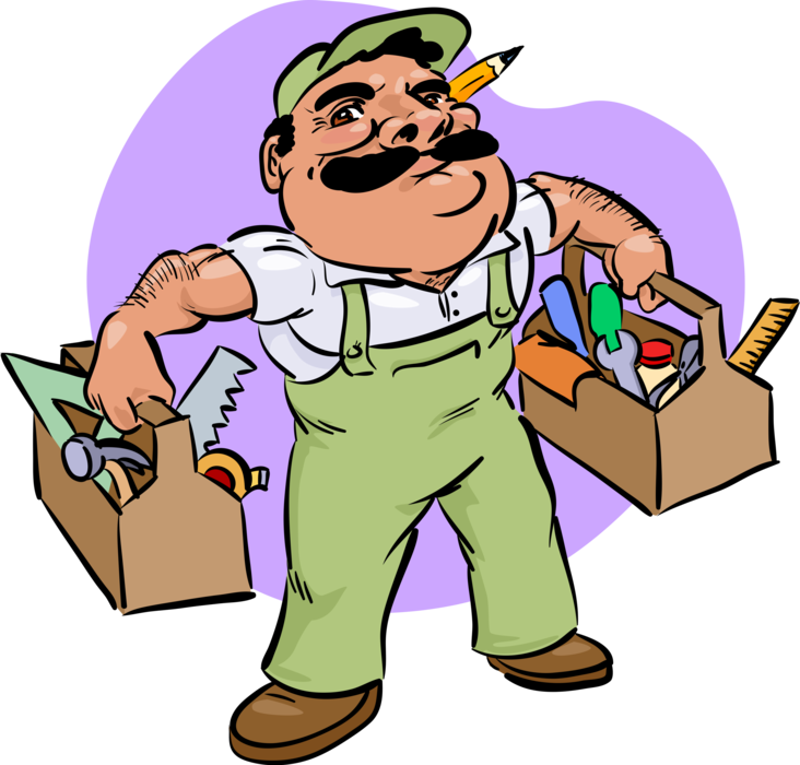 Handyman Tools Cartoon Illustration