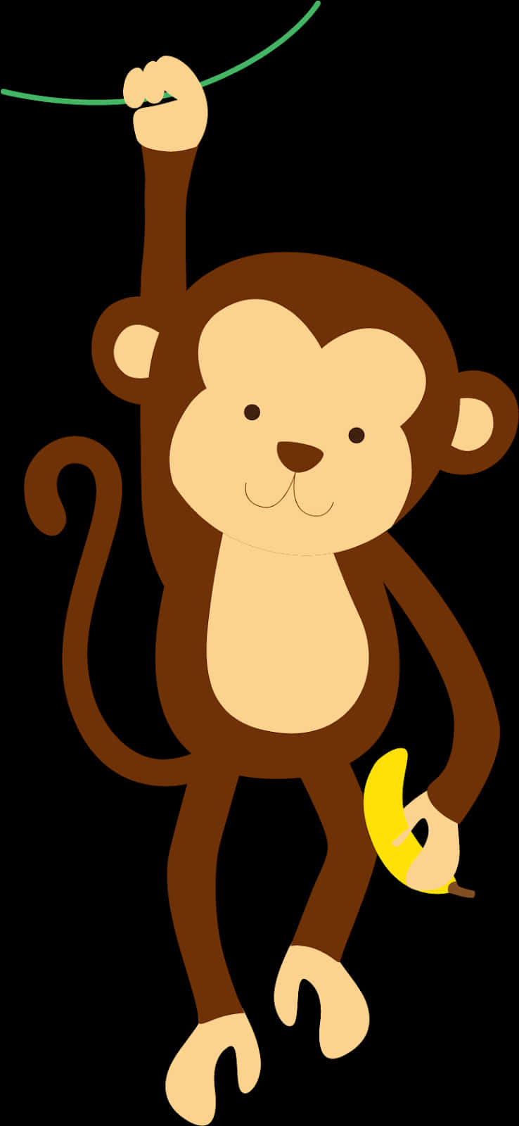 Hanging Monkey With Banana