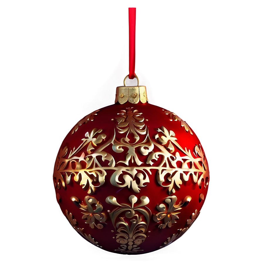 Hanging Red Ornament Png 36