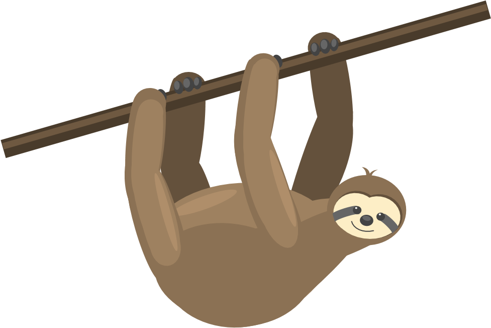 Hanging Sloth Cartoon