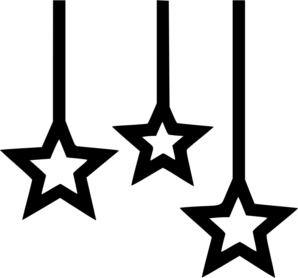 Hanging Star Decorations Vector