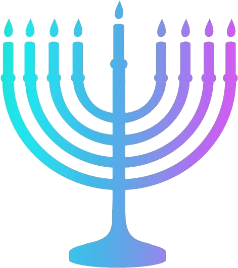 Hanukkah Menorah Gradient Design