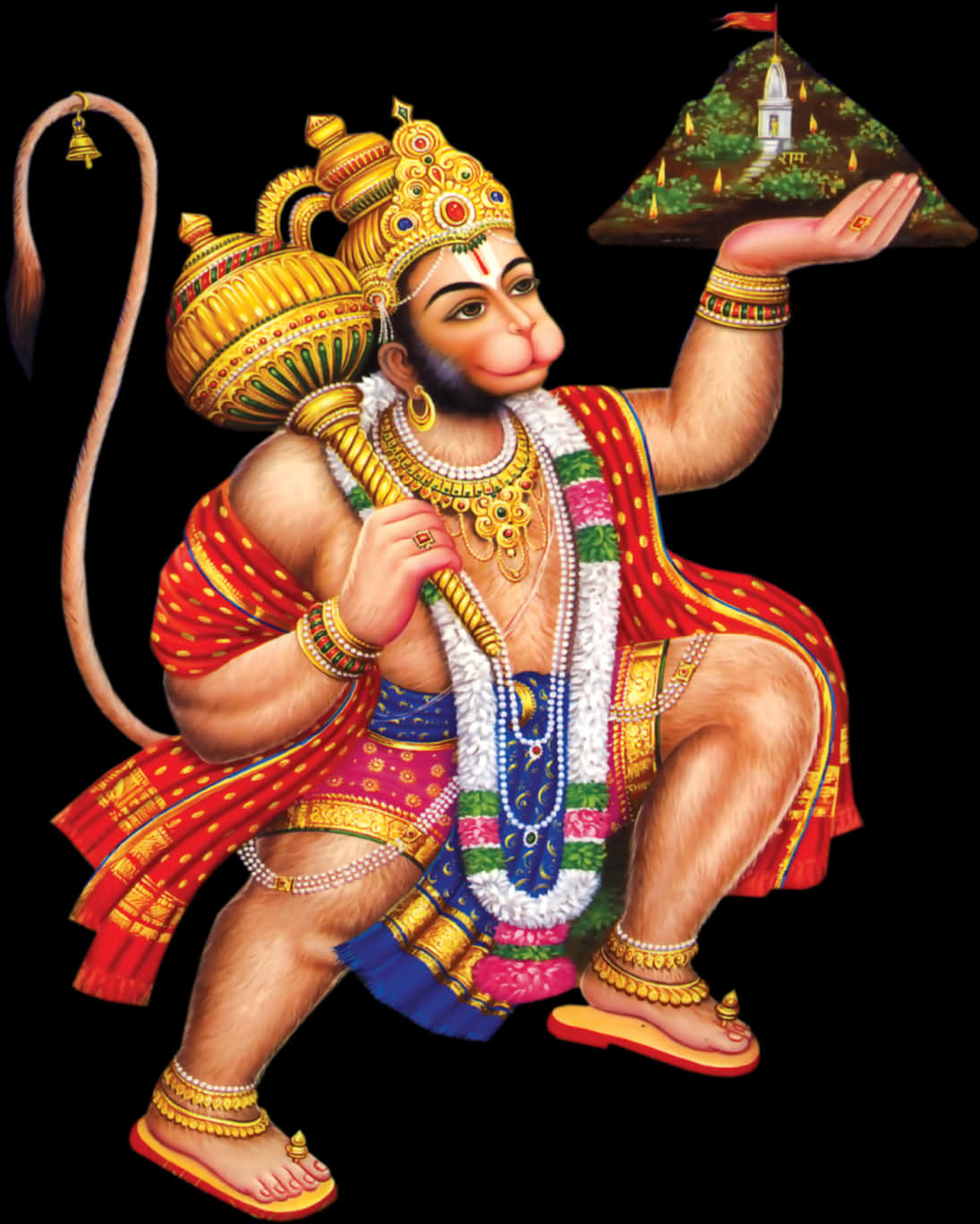 Hanuman Holding Mountain Artwork