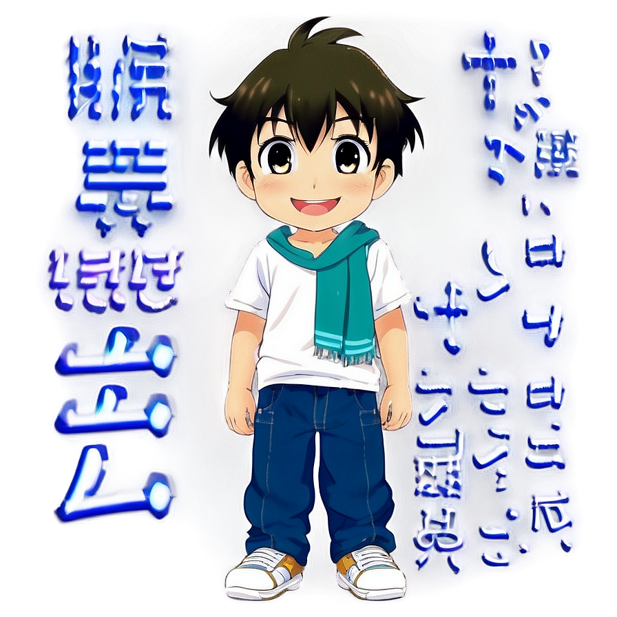 Happy Anime Boy Png 05212024