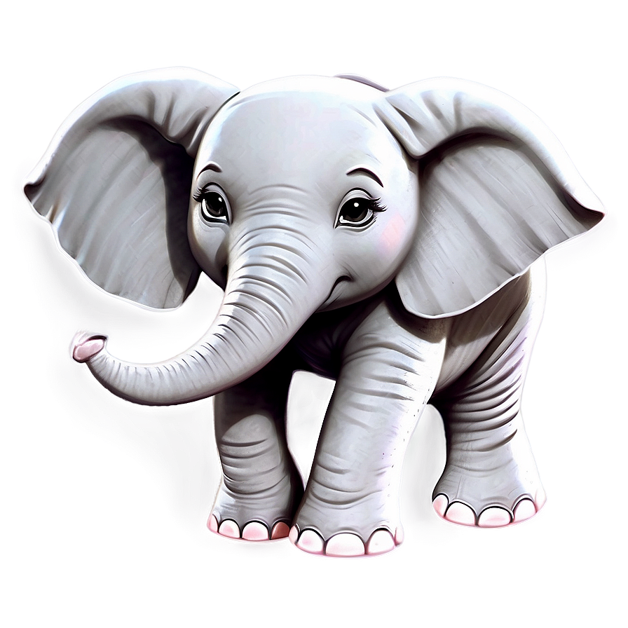 Happy Baby Elephant Design Png 06122024