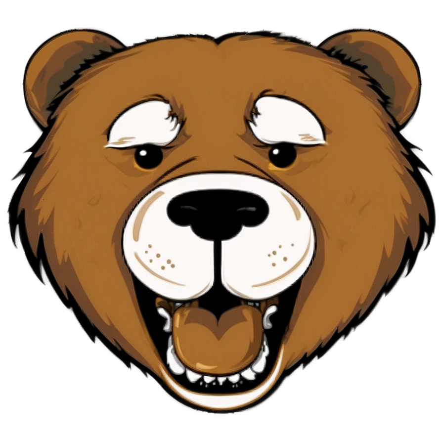 Happy Bear Face Graphic Png 06292024