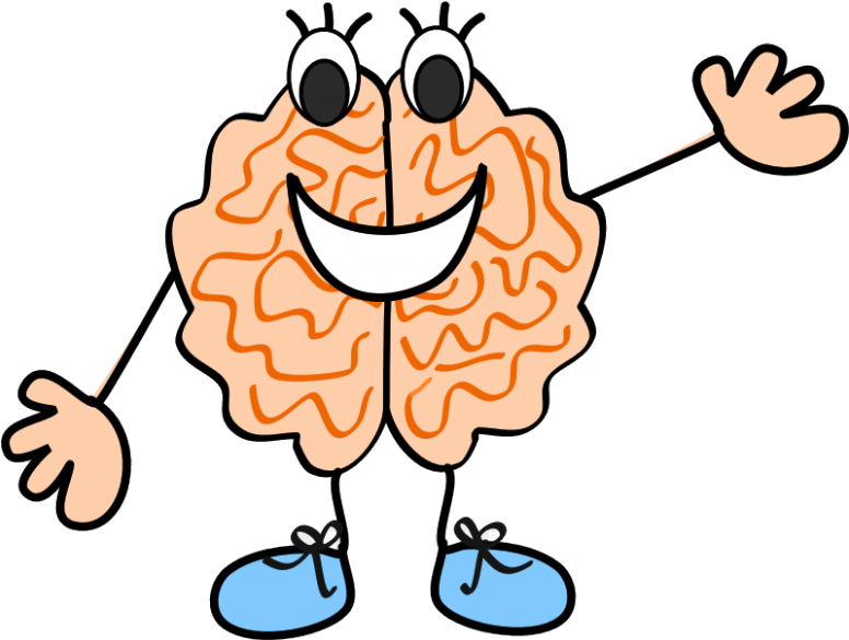 Happy Brain Cartoon Character