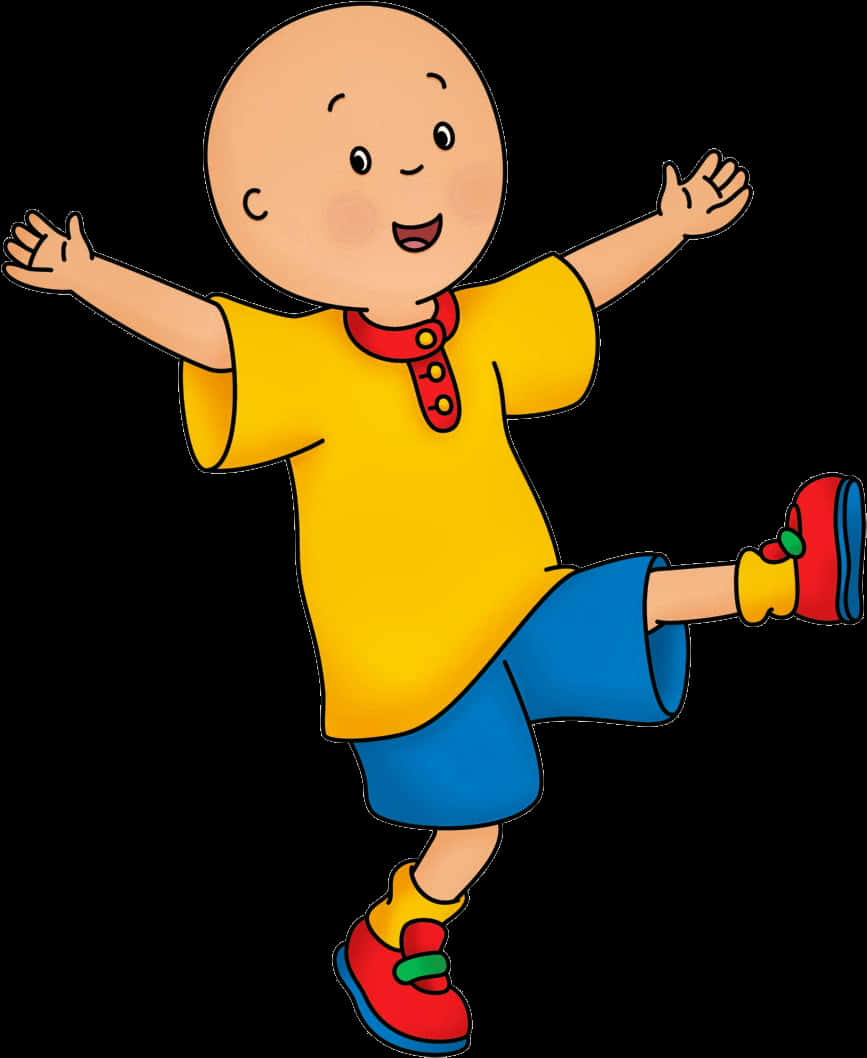 Happy Caillou Cartoon Character