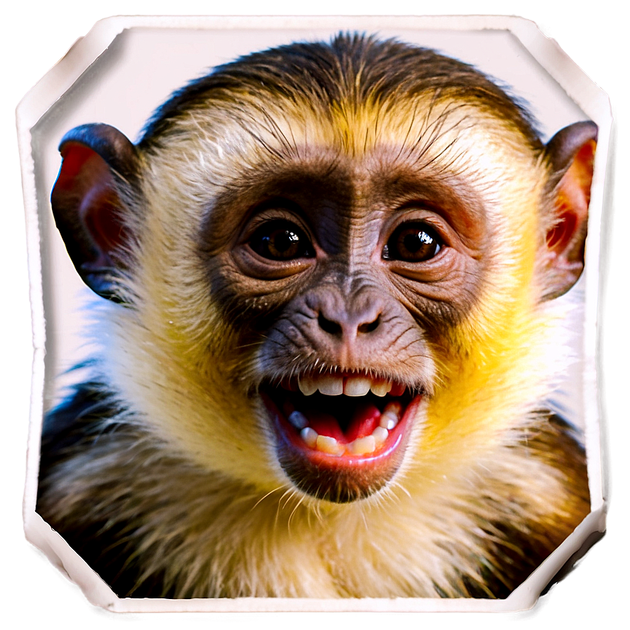 Happy Capuchin Monkey Png 39