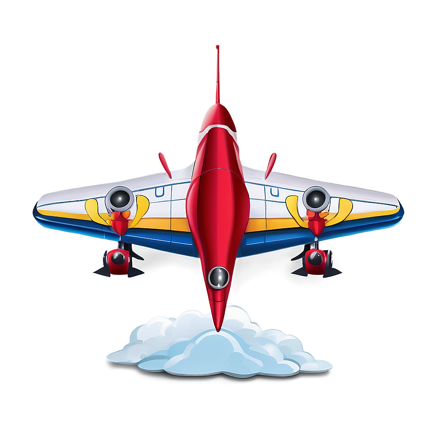 Happy Cartoon Airplane Png 06262024