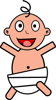 Happy Cartoon Baby Illustration