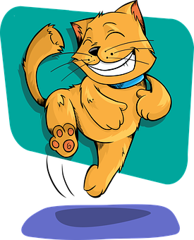 Happy Cartoon Cat Illustration