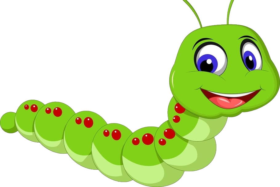 Happy Cartoon Caterpillar